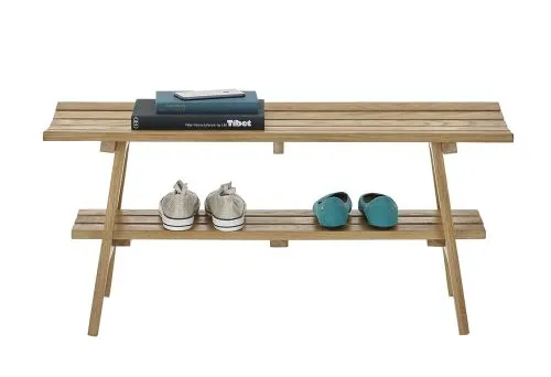 Sitzbank Garderobenbank Bantry 3 | Eiche massiv | 100x45x36 cm