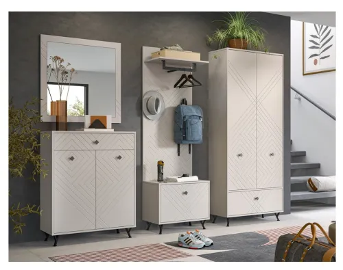 Sitzbank | Garderobenbank Notes | beige matt/sandfarben