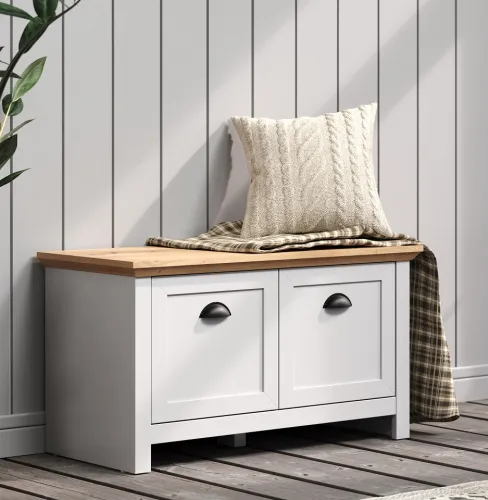 Sitzbank Landside | Lichtgrau / Artisan Eiche