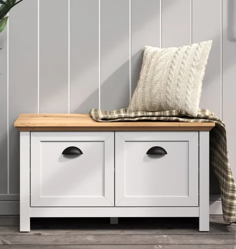 Sitzbank Landside | Lichtgrau / Artisan Eiche