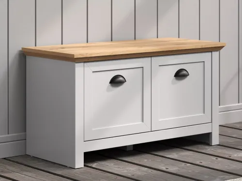 Sitzbank Landside | Lichtgrau / Artisan Eiche