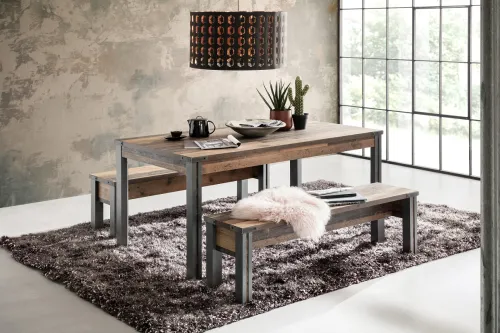 Sitzbank Prime | Old Used Wood / Matera grau | Shabby Look