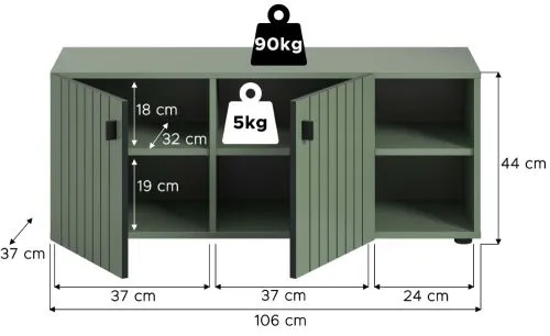 Sitzbank Station | Smoke Green | ohne Sitzkissen