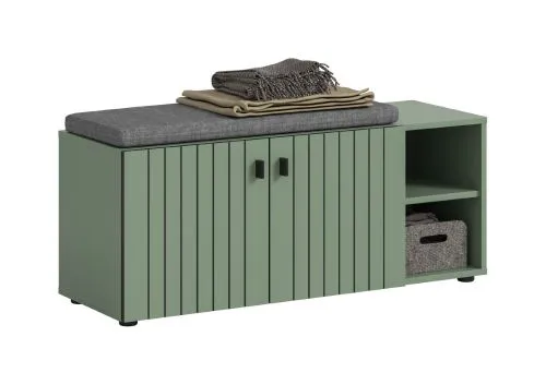 Sitzbank Station | Smoke Green | optionaler Sitzkissen