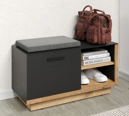 Sitzbank Synnax | anthrazit grau / Coast Evoke Eiche