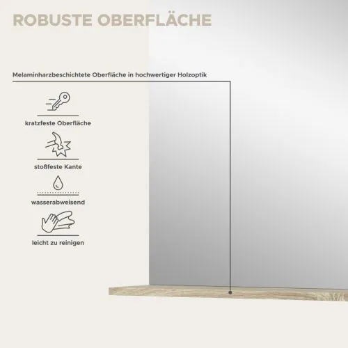 Spiegel Lambada | weiß Hochglanz / Sonoma Eiche