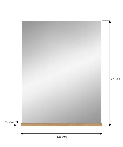 Spiegel Scout | Eiche | ohne Aufsatzleuchte