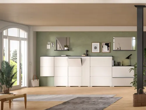 Spiegel Shoelove | weiß / Industrial grau | verschiedene Größen