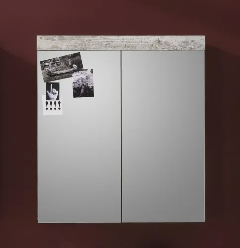 Spiegelschrank Bad Cancun | Canyon Pinie weiß