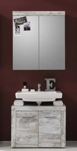 Spiegelschrank Bad Cancun | Canyon Pinie weiß