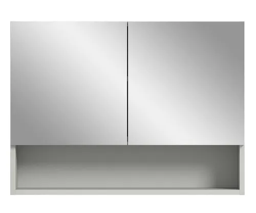 Spiegelschrank Copa | hellgrau | mit Beleuchtung 74x55x17 cm