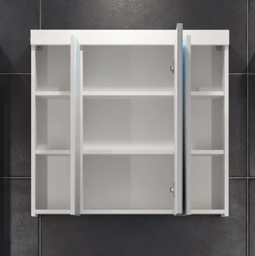 Spiegelschrank Devon | weiß Hochglanz