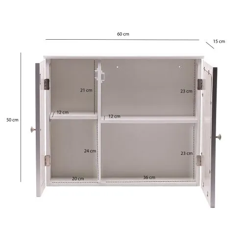 Spiegelschrank Hängeschrank Zisan | weiß