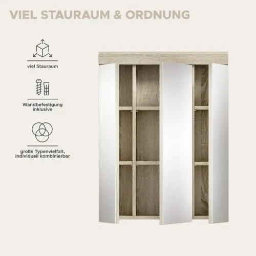 Spiegelschrank Lambada | Sonoma Eiche hell