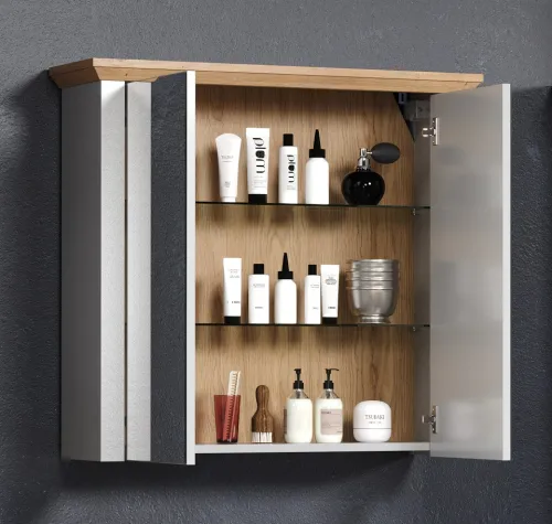 Spiegelschrank Landside | Landhausstil | Lichtgrau / Artisan Eiche