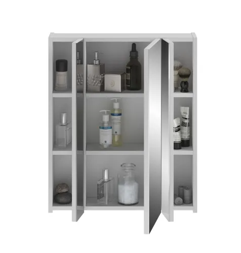 Spiegelschrank Linus | weiß Hochglanz | inkl. LED Beleuchtung