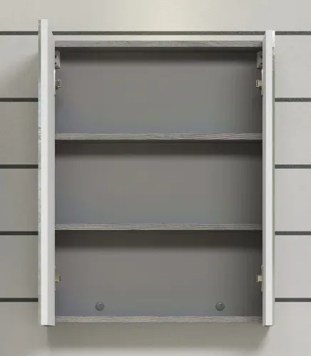 Spiegelschrank Riva | weiß / rauchsilber