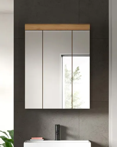 Spiegelschrank Scout | Eiche | mit Aufsatzleuchte