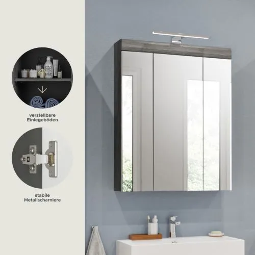 Spiegelschrank Scout | rauchsilber