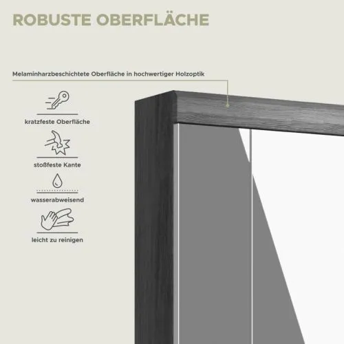 Spiegelschrank Scout | rauchsilber ohne LED Aufsatzleuchte