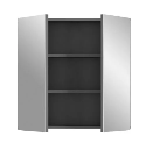 Spiegelschrank Soft | grau | ohne Beleuchtung 60 x 60 x 15 cm