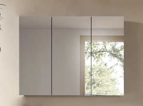 Spiegelschrank Soft | grau | ohne Beleuchtung 80 x 60 x 15 cm