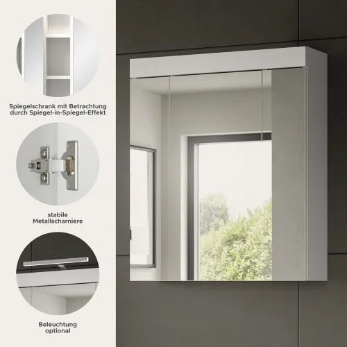 Spiegelschrank Viana | weiß