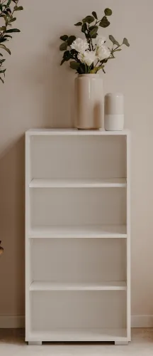 Standregal Fyn | mit 4 Fächern | weiß