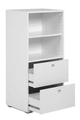 Standregal Fyn | mit Schubkästen | weiß