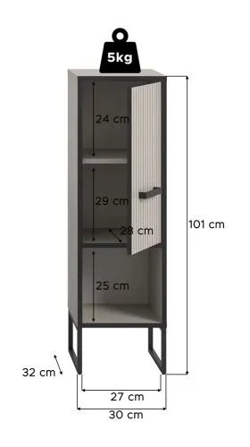 Standschrank Bagno | Kaschmir