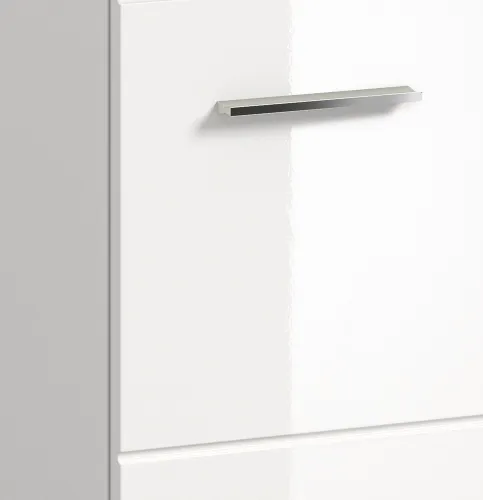 Standschrank breit Ice | weiß / weiß Hochglanz