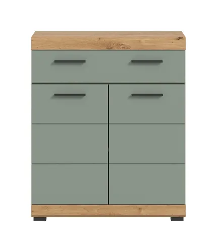 Standschrank breit Scout | mit Schubkasten | Salbei / Artisan Eiche