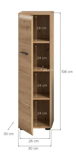 Standschrank Hängeschrank Ice | Artisan Oak