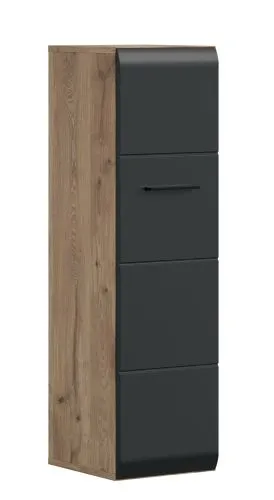 Standschrank Hängeschrank Ice | Nox Oak / schwarz matt