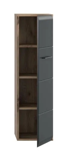 Standschrank Hängeschrank Ice | Nox Oak / schwarz matt