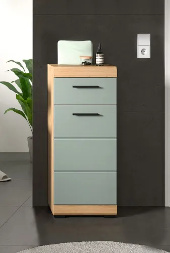 Standschrank Scout | mit Schubkasten | Salbei / Artisan Eiche