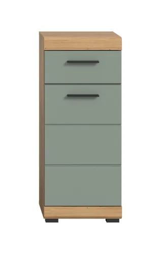 Standschrank Scout | mit Schubkasten | Salbei / Artisan Eiche