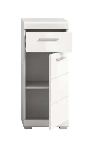 Standschrank Scout | weiß Hochglanz / weiß