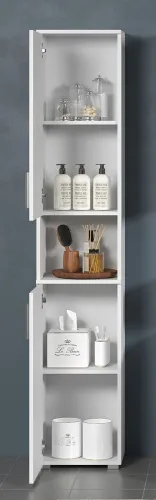 Standschrank Wons | weiß Hochglanz