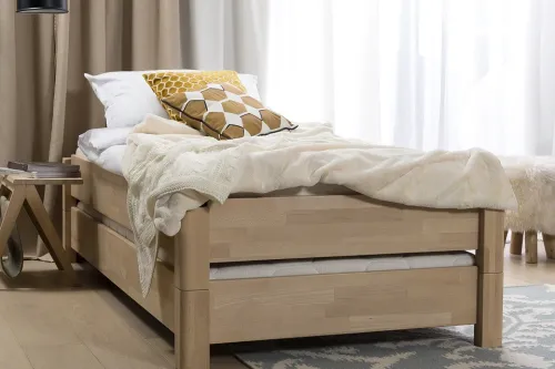 Stapelbett Freesia | 2er Set | Buche massiv | natur geölt | 90x200