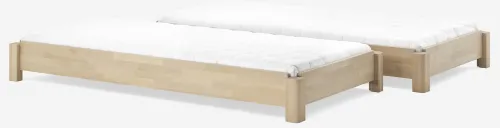 Stapelbett Freesia | 2er Set | Buche massiv | natur geölt | 90x200