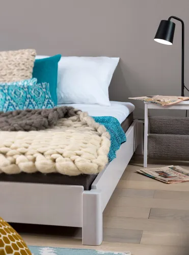 Stapelbett Freesia | 2er Set | Buche massiv | weiß lackiert | 100x200