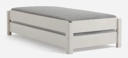 Stapelbett Freesia | 2er Set | Buche massiv | weiß lackiert | verschiedene Größen