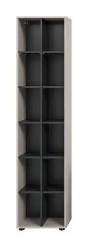 Stauraumregal Schrank Noida | Kaschmir / schwarz