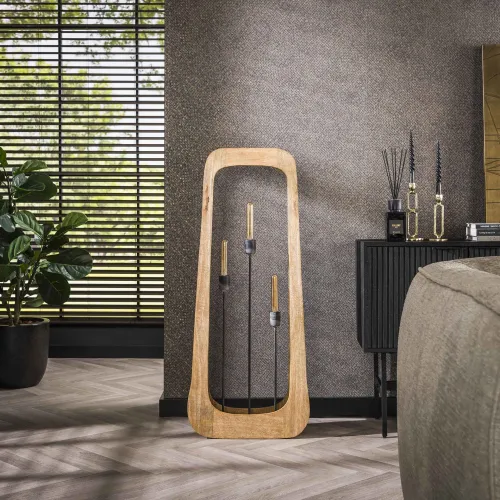 Stehlampe Bas | Mango massiv | Naturfarben