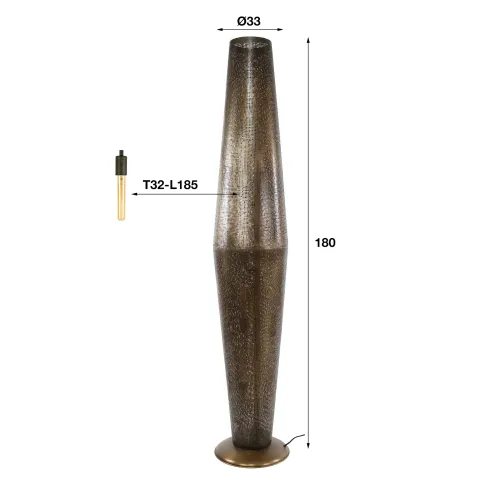 Stehlampe Endai | Metall | antike bronze