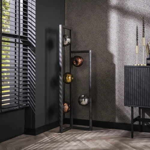 Stehlampe Jinjin | 5-flammig | Artic schwarz