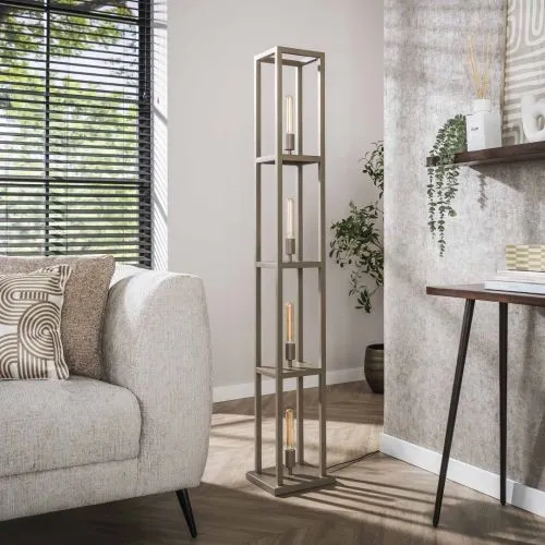 Stehlampe Story | 4 Leuchten | Metall | beige | 160 cm