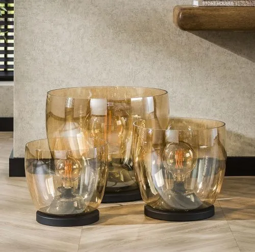 Stehlapme Pad | Glas & Metall | Amber