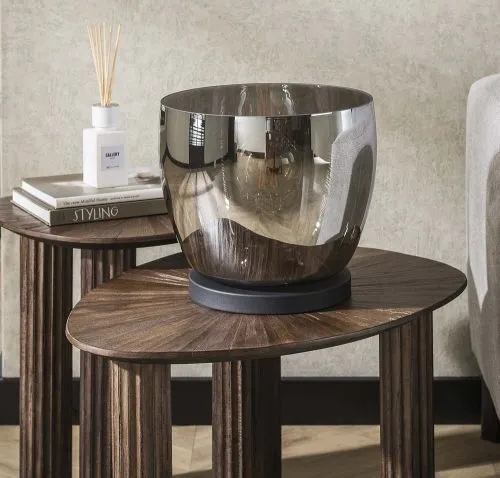 Stehlapme Pad | Glas & Metall | Smoke grau